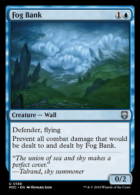 Nebelbank (Fog Bank) - Modern Horizons 3 Commander (#186) - Illustrated by Howard Lyon - Magic: The Gathering Card