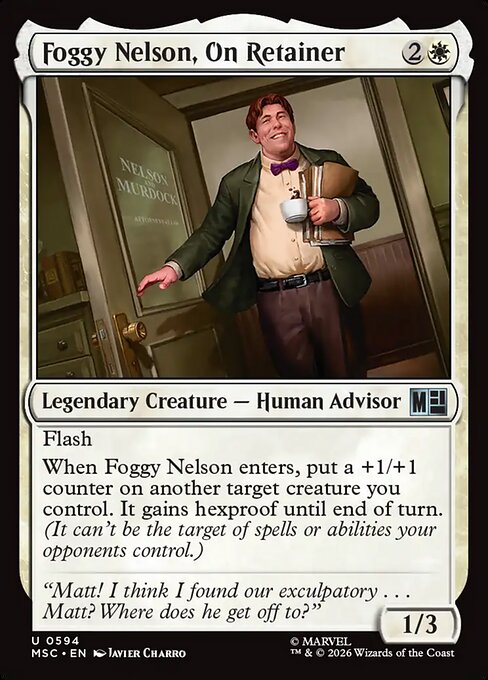 Foggy Nelson, On Retainer - Marvel Super Heroes Commander Magic card