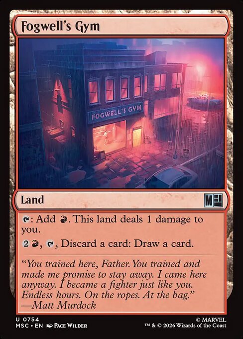 Fogwell's Gym - Marvel Super Heroes Commander Magic card