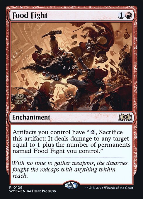 Food Fight - Wilds of Eldraine Promos (#129s) - Illustrated by Filipe Pagliuso - Magic: The Gathering Card