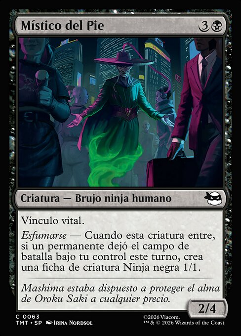 Mistico del Clan (Foot Mystic) - Teenage Mutant Ninja Turtles (#63) - Illustrated by Irina Nordsol - Magic: The Gathering Card