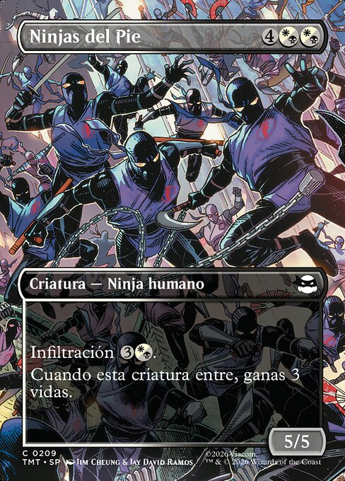 Ninjas del Pie (Foot Ninjas) - Teenage Mutant Ninja Turtles (#209) - Illustrated by Jim Cheung & Jay David Ramos - Magic: The Gathering Card