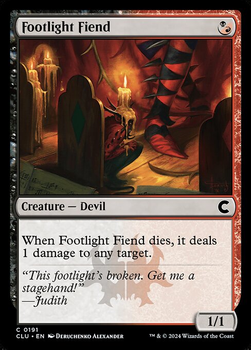 Footlight Fiend - Ravnica: Clue Edition Magic card