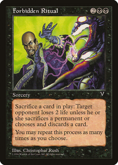 Forbidden Ritual - Visions Magic card