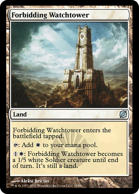 Forbidding Watchtower - Duel Decks: Mirrodin Pure vs. New Phyrexia Magic card
