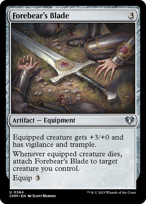 Forebear's Blade - Commander Masters Magic card