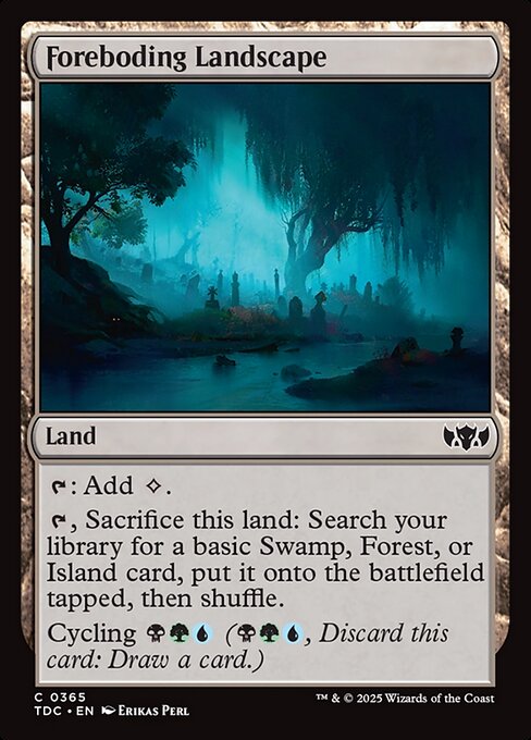 Foreboding Landscape - Tarkir: Dragonstorm Commander Magic card