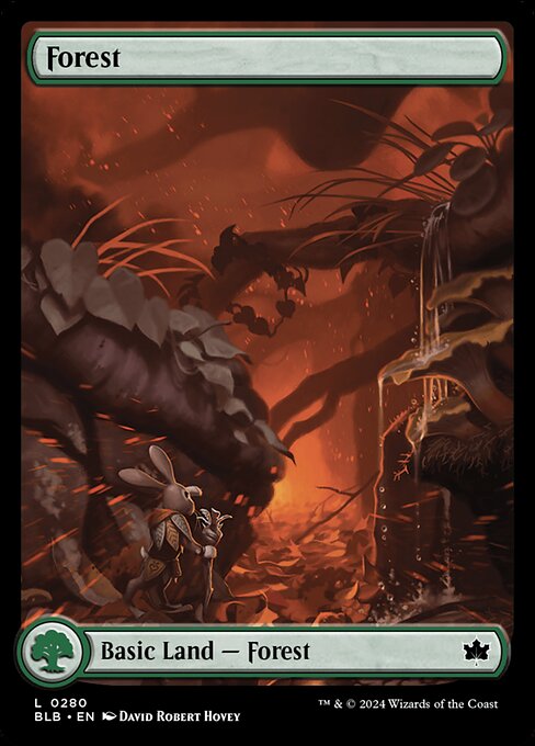 Forest - Bloomburrow (#280) - Illustrated by David Robert Hovey - Magic: The Gathering Card