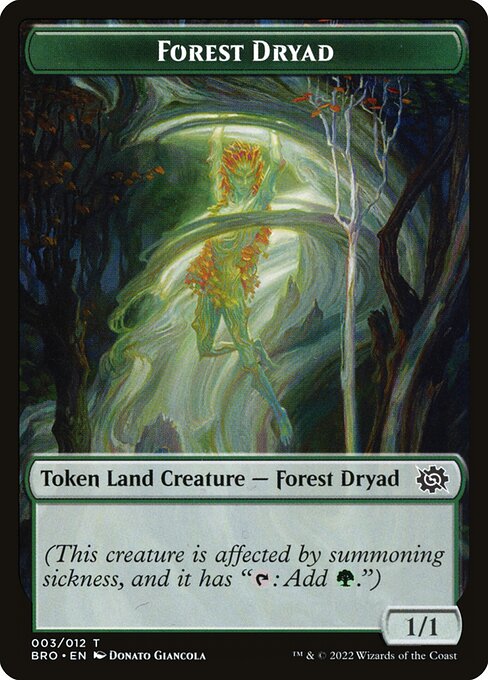 Forest Dryad - Modern Horizons 3 Commander Tokens (#19) - Illustrated by Donato Giancola - Magic: The Gathering Card