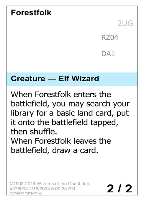 Forestfolk - Unknown Event (#RZ04a) - Magic: The Gathering Card