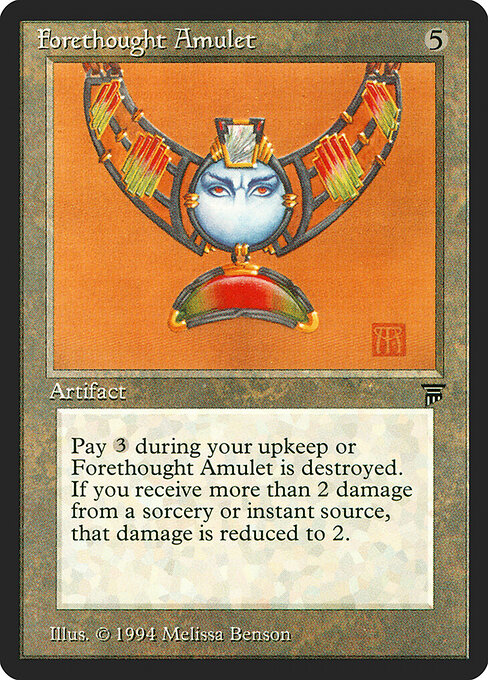 Amuleto della Preveggenza (Forethought Amulet) - Legends (#277) - Illustrated by Melissa A. Benson - Magic: The Gathering Card