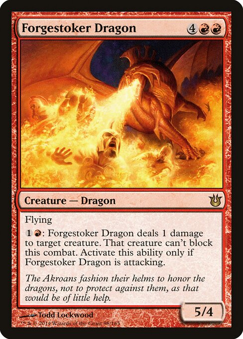 Forgestoker Dragon - Born of the Gods (#98) - Illustrated by Todd Lockwood - Magic: The Gathering Card