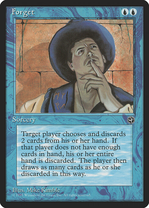 Oubli (Forget) - Homelands (#26) - Illustrated by Mike Kimble - Magic: The Gathering Card