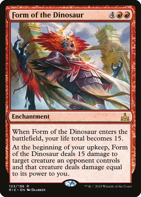 Form of the Dinosaur - Rivals of Ixalan Magic card