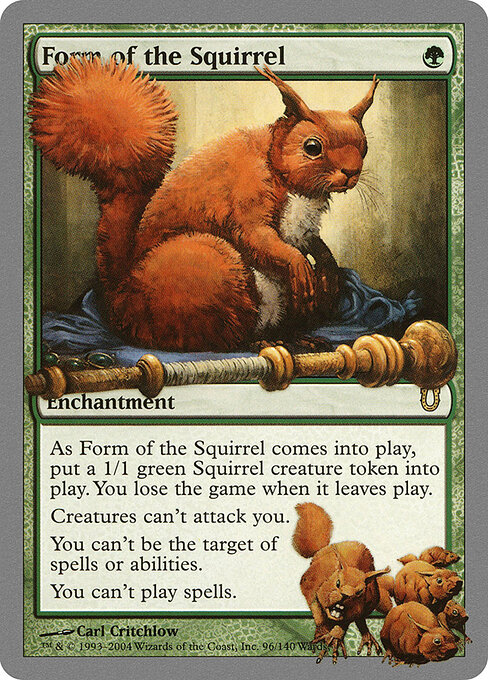 Form of the Squirrel - Unhinged Magic card