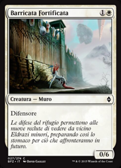 Antemuro Fortificado (Fortified Rampart) - Battle for Zendikar (#27) - Illustrated by David Gaillet - Magic: The Gathering Card