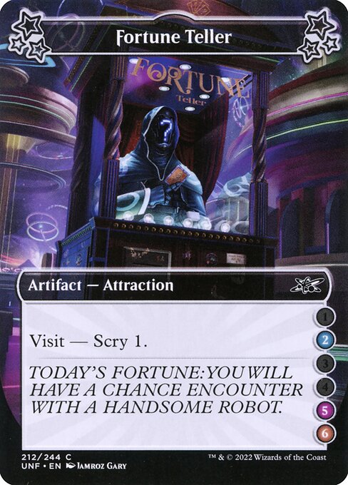 Fortune Teller - Unfinity (#212c) - Illustrated by Jamroz Gary - Magic: The Gathering Card