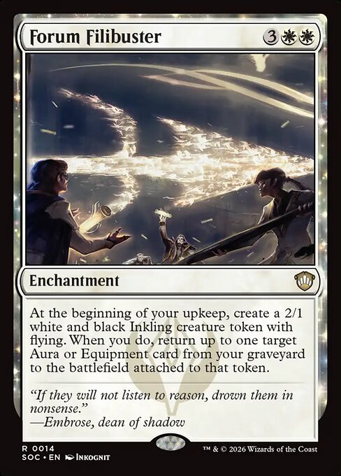 Forum Filibuster - Secrets of Strixhaven Commander (#14) - Illustrated by Inkognit - Magic: The Gathering Card