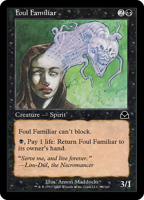 Foul Familiar - Masters Edition II (#90) - Illustrated by Anson Maddocks - Magic: The Gathering Card