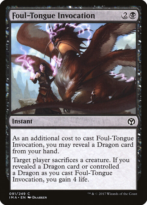 Foul-Tongue Invocation - Iconic Masters Magic card