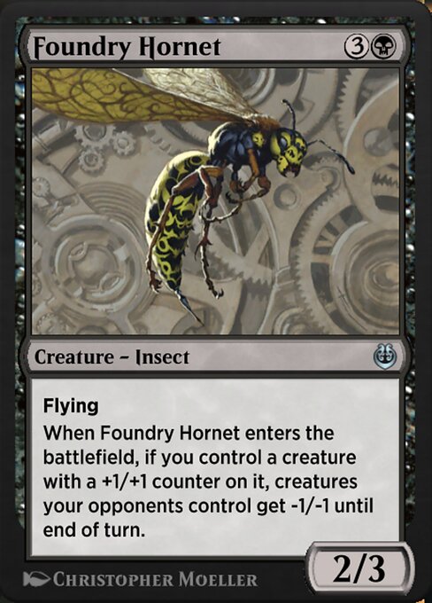 Calabrone della Fonderia (Foundry Hornet) - Aether Revolt (#59) - Illustrated by Christopher Moeller - Magic: The Gathering Card