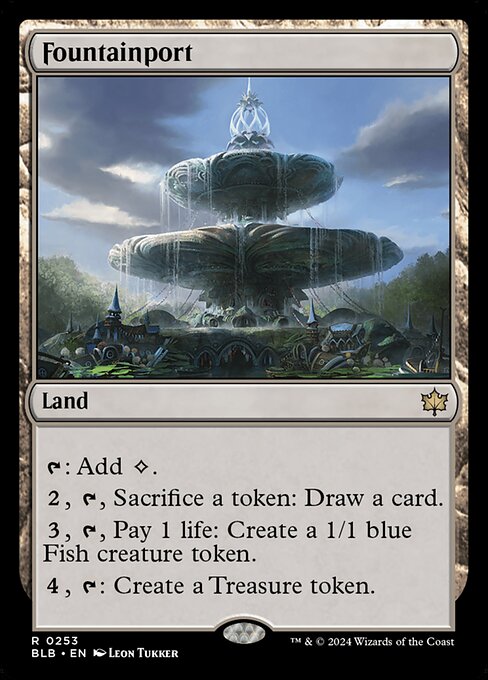Fountainport - Bloomburrow (#253) - Illustrated by Leon Tukker - Magic: The Gathering Card