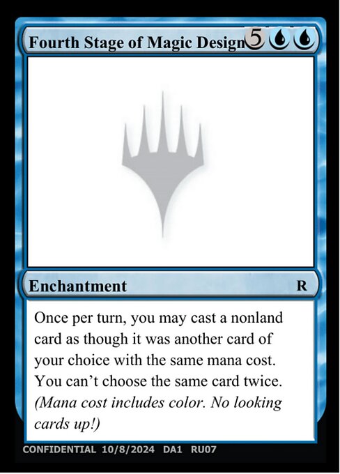 Fourth Stage of Magic Design - Unknown Event Magic card