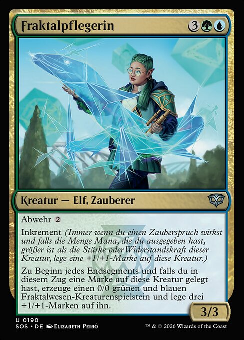 フラクタルの世話人 (Fractal Tender) - Secrets of Strixhaven (#190) - Illustrated by Elizabeth Peiró - Magic: The Gathering Card