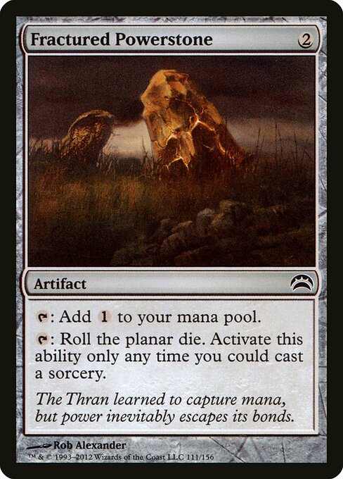 Lithoforce fracturée (Fractured Powerstone) - Planechase 2012 (#111) - Illustrated by Rob Alexander - Magic: The Gathering Card