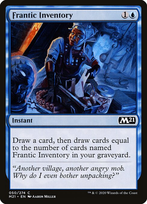 Frantic Inventory - Core Set 2021 Magic card