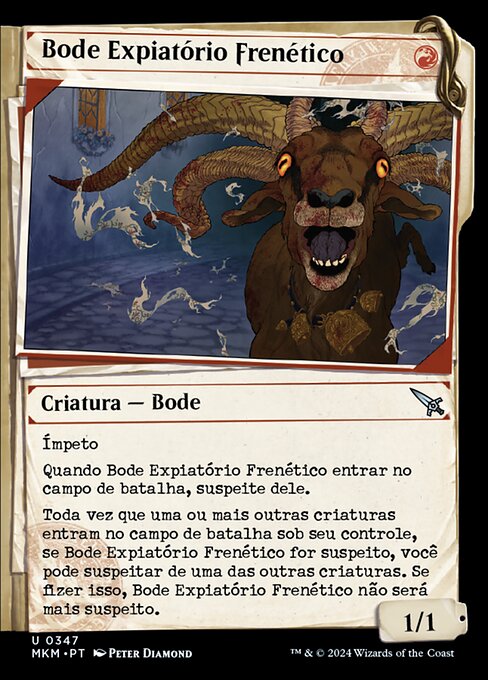 Bode Expiatório Frenético (Frantic Scapegoat) - Murders at Karlov Manor (#347) - Illustrated by Peter Diamond - Magic: The Gathering Card