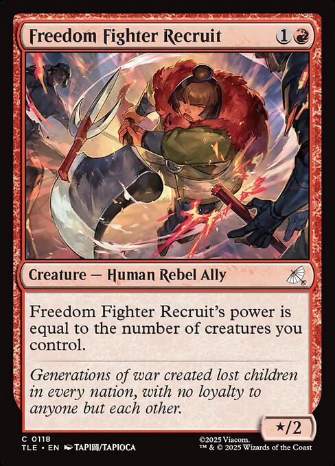Freedom Fighter Recruit - Avatar: The Last Airbender Eternal (#118) - Illustrated by TAPIOCA - Magic: The Gathering Card