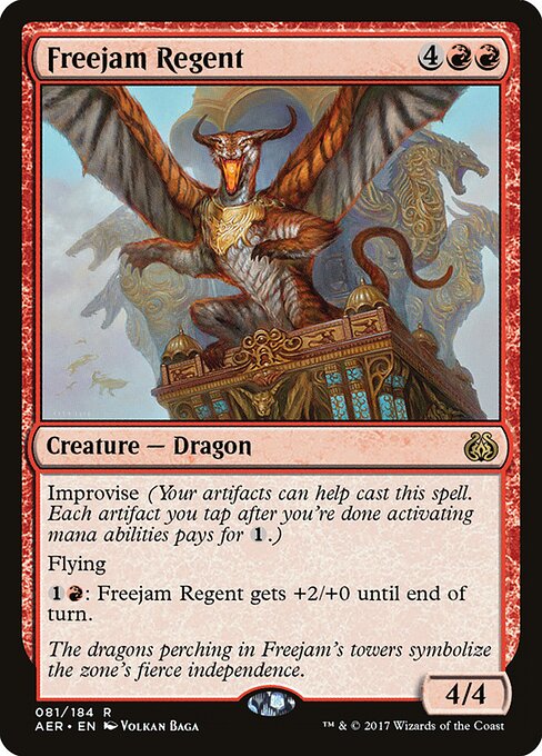 Freejam Regent - Aether Revolt (#81) - Illustrated by Volkan Baǵa - Magic: The Gathering Card