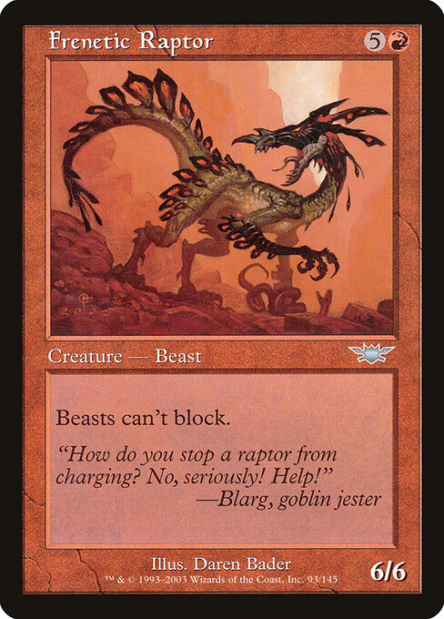 Frenetic Raptor - Legions Magic card