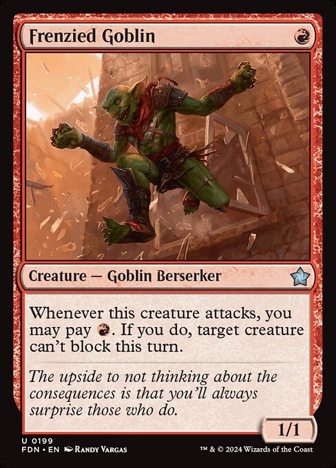 Frenzied Goblin - Foundations Magic card