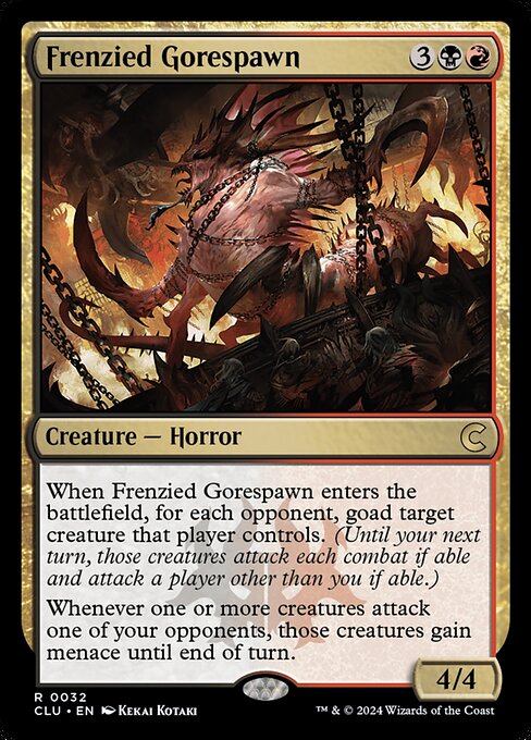 Frenzied Gorespawn - Ravnica: Clue Edition (#32) - Illustrated by Kekai Kotaki - Magic: The Gathering Card