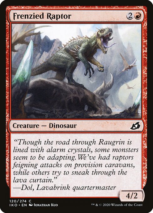 Frenzied Raptor - Ikoria: Lair of Behemoths Magic card