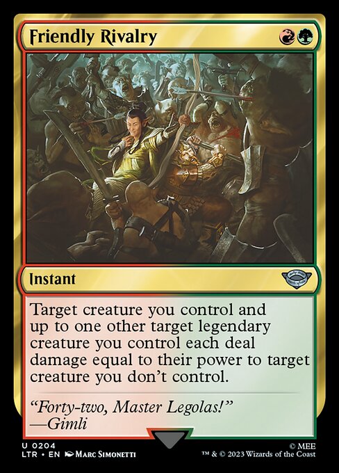 Friendly Rivalry - The Lord of the Rings: Tales of Middle-earth Magic card