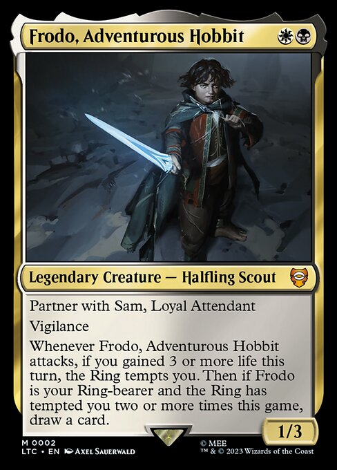 Frodo, Adventurous Hobbit - Tales of Middle-earth Commander Magic card