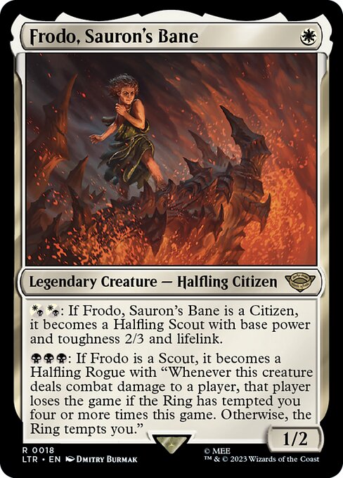 Frodo, Sauron's Bane - The Lord of the Rings: Tales of Middle-earth Magic card