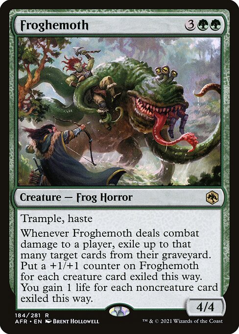 Froghemoth - Adventures in the Forgotten Realms (#184) - Illustrated by Brent Hollowell - Magic: The Gathering Card