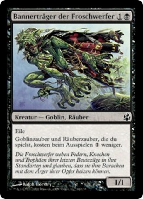蛙投げの旗騎士 (Frogtosser Banneret) - Morningtide (#64) - Illustrated by Ralph Horsley - Magic: The Gathering Card