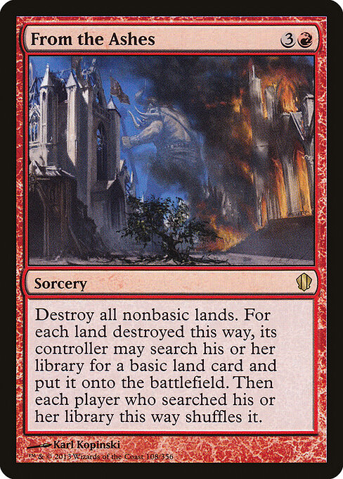 Dalle Ceneri (From the Ashes) - Commander 2013 (#108) - Illustrated by Karl Kopinski - Magic: The Gathering Card