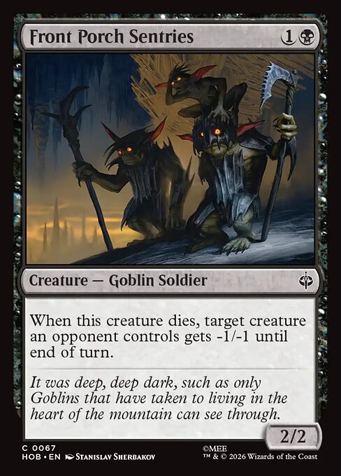 Front Porch Sentries - The Hobbit (#67) - Illustrated by Stanislav Sherbakov - Magic: The Gathering Card