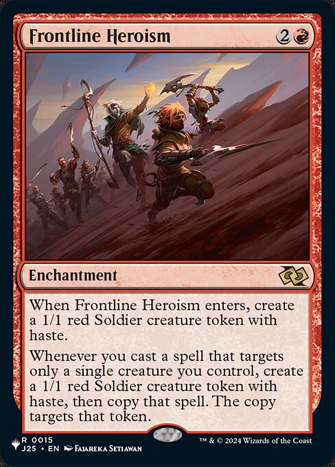 Frontline Heroism - The List Magic card