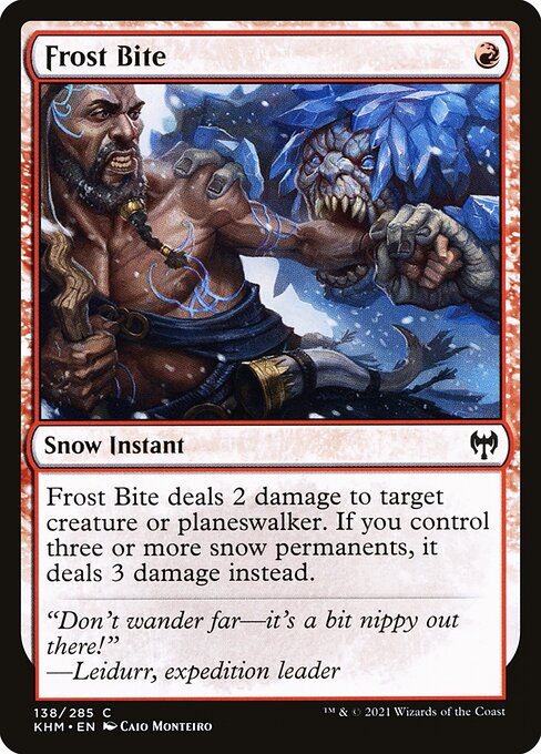 Morso Gelido (Frost Bite) - Kaldheim (#138) - Illustrated by Caio Monteiro - Magic: The Gathering Card