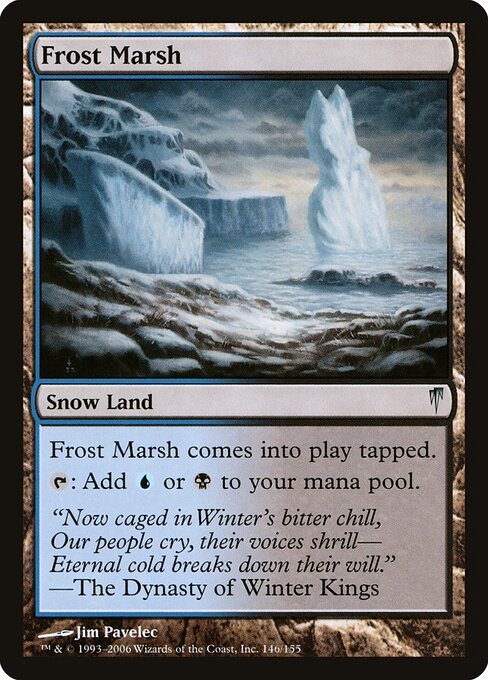 Frost Marsh - Coldsnap (#146) - Illustrated by Jim Pavelec - Magic: The Gathering Card