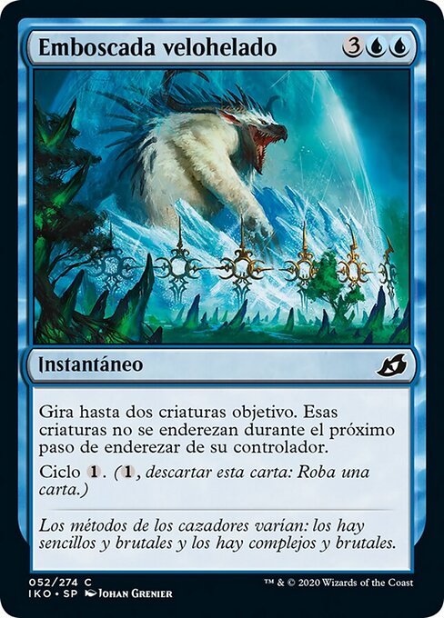Embuscade du voile de gel (Frostveil Ambush) - Ikoria: Lair of Behemoths (#52) - Illustrated by Johan Grenier - Magic: The Gathering Card