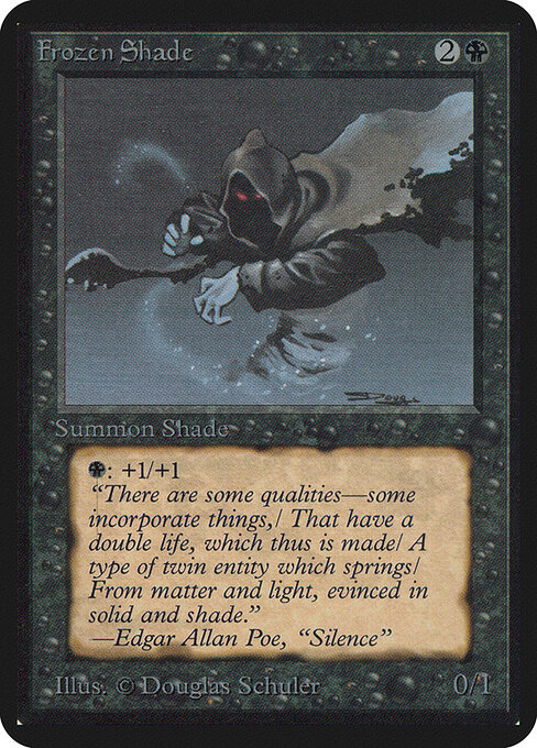 Sombra gélida (Frozen Shade) - Fourth Edition Foreign Black Border (#138) - Illustrated by Douglas Shuler - Magic: The Gathering Card