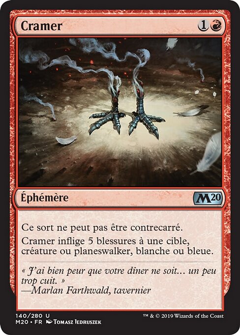 煎烤 (Fry) - Core Set 2020 (#140) - Illustrated by Tomasz Jedruszek - Magic: The Gathering Card
